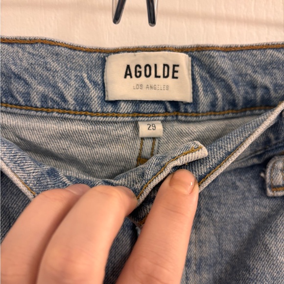Agolde Light Blue Straight Leg Jeans Size 29 - Picture 3 of 5